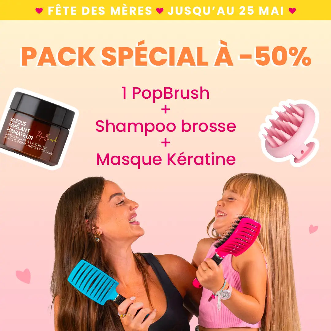 1 BROSSE ACHETÉE = 1 SHAMPOO+ SOIN KERATINE
