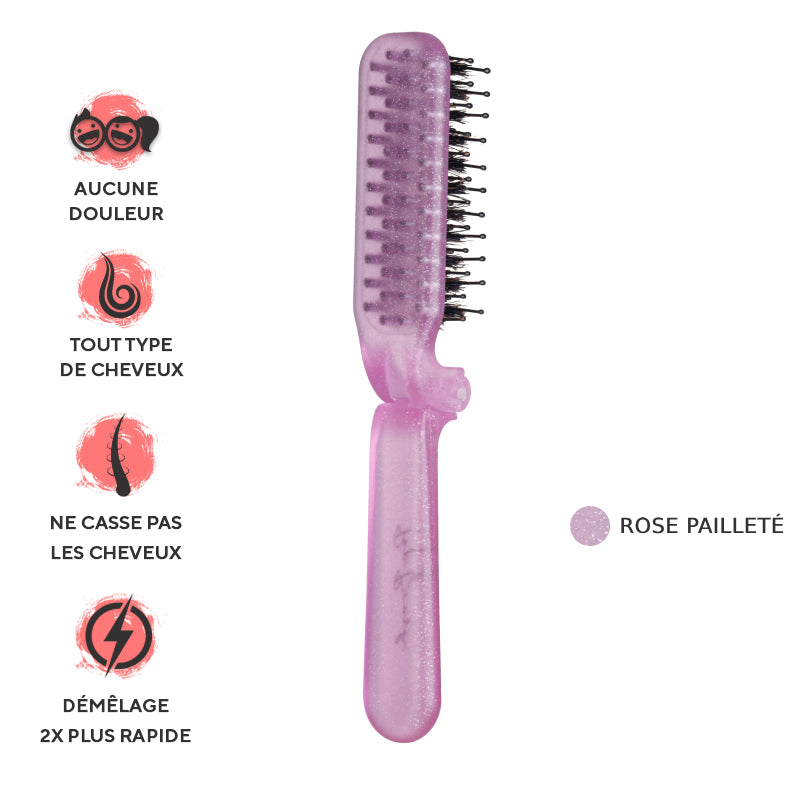 Une Brosse démêlante Format sac à main