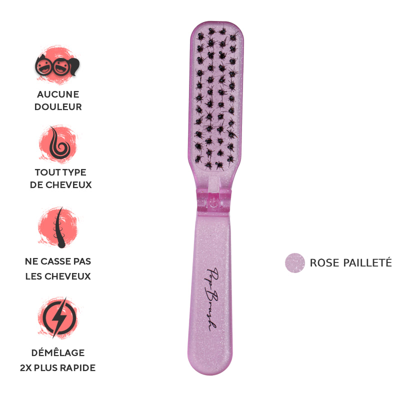 Une Brosse démêlante Format sac à main
