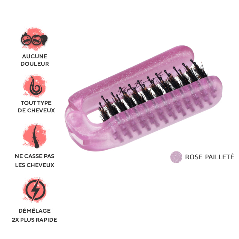 1 brosse achetée = 1 format voyage offert + 1 brosse pliable offerte