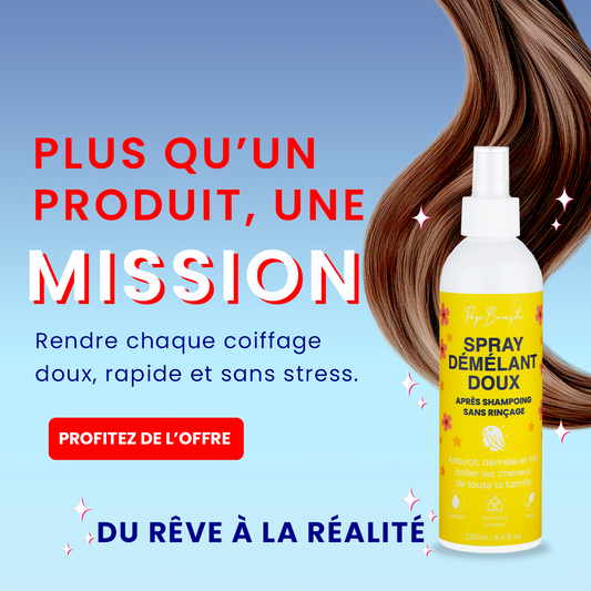 Spray démêlant doux sans rinçage