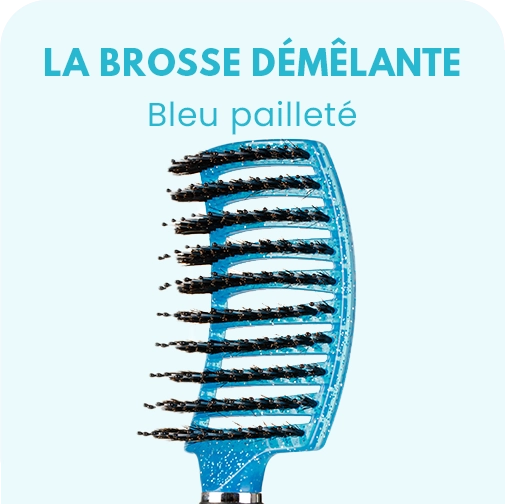 LA BROSSE DÉMÊLANTE ANTI-CASSE - BLEU PAILLETÉ