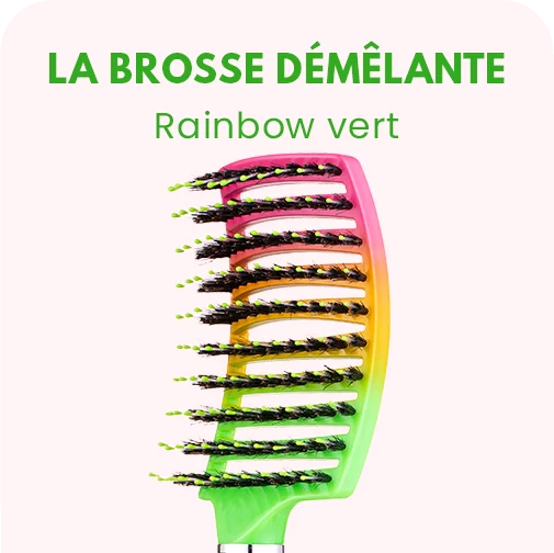 LA BROSSE DÉMÊLANTE ANTI-CASSE - RAINBOW VERTE