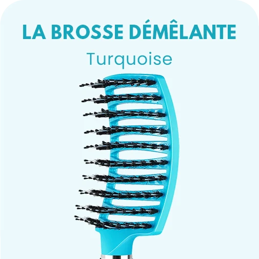 LA BROSSE DÉMÊLANTE ANTI-CASSE - TURQUOISE