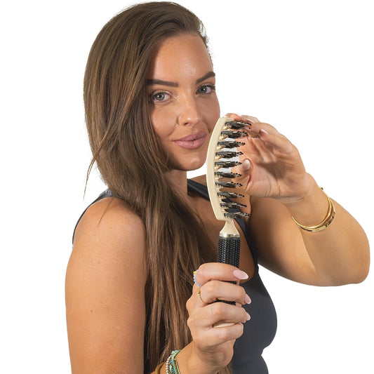 LA BROSSE DÉMÊLANTE ANTI-CASSE - BLANC CRÈME