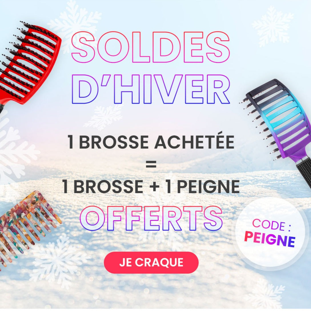 1 BROSSE ACHETÉE = 1 BROSSE + 1 PEIGNE OFFERTS