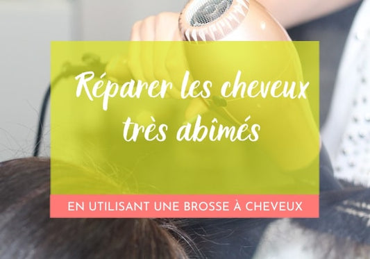 Réparer les cheveux très abîmés en utilisant une brosse à cheveux
