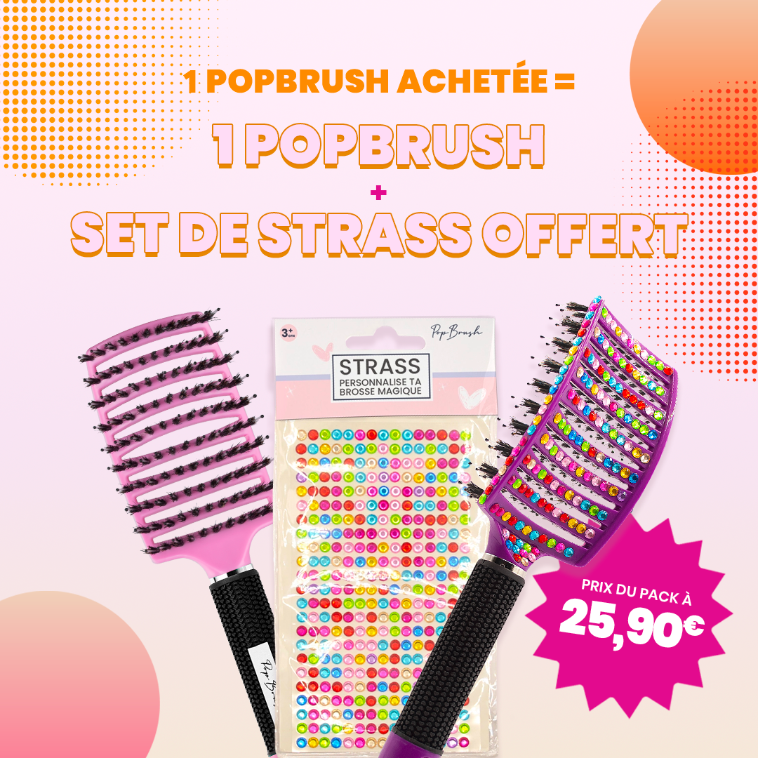 Pack Spécial Rentrée : 1 BROSSE ACHETÉE = 1 BROSSE + 1 SET DE STRASS