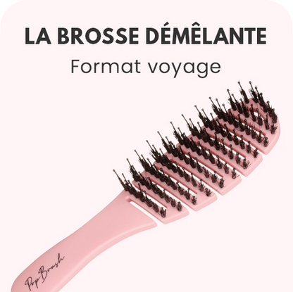 Brosse démêlante - Format Voyage - pack rose