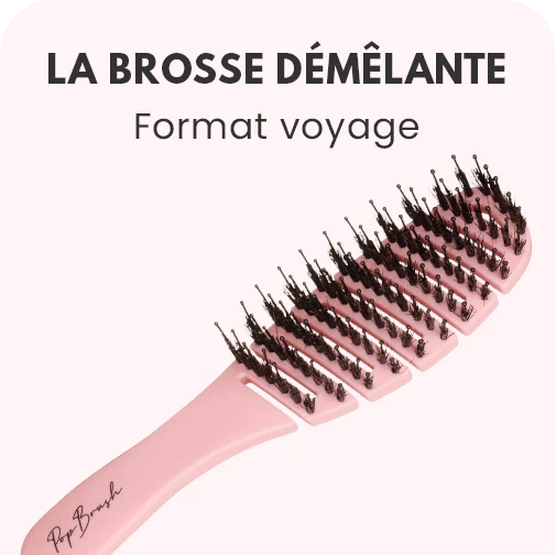 UNE BROSSE DÉMÊLANTE FORMAT VOYAGE — Rose