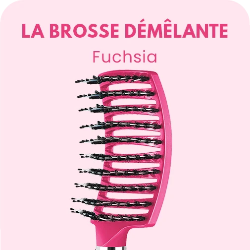 LA BROSSE DÉMÊLANTE ANTI-CASSE - ORANGE — FUCHSHIA