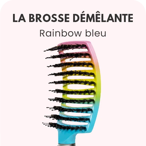 LA BROSSE DÉMÊLANTE ANTI-CASSE - RAINBOW BLEU