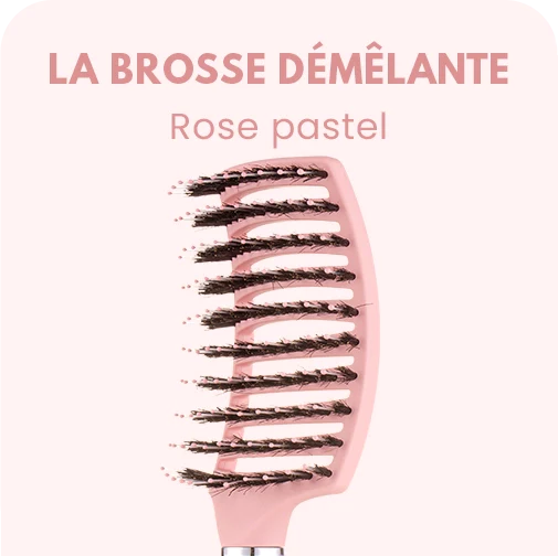 LA BROSSE DÉMÊLANTE ANTI-CASSE - VERT POMME — ROSE PASTEL