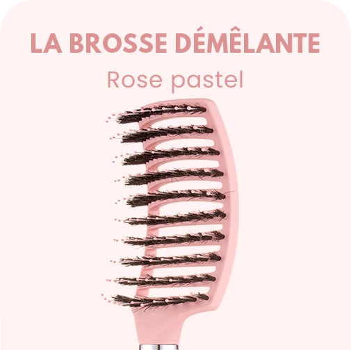 LA BROSSE DÉMÊLANTE ANTI-CASSE - ROSE PASTEL