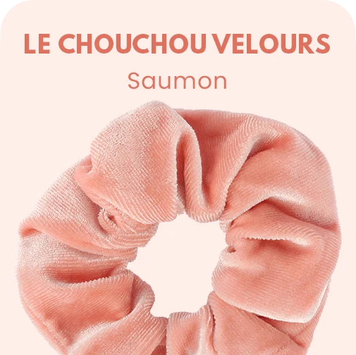 UN CHOUCHOU VELOUR — Saumon