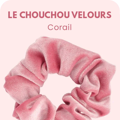 UN CHOUCHOU VELOUR — Corail