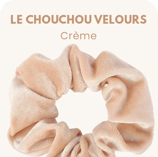 UN CHOUCHOU VELOUR — Crème