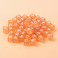 Perles cubes lettres orange