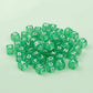 Perles cubes lettres vertes